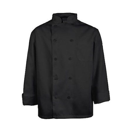Allpoints Kng Xl Mens Chef Coat Black Long Sleeve 1052XL